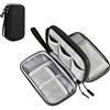CQZYSM Custodia protettiva per hard disk esterno, astuccio con scomparto per cavi e accessori, custodia portatile per hard disk esterno, porta passaporto e custodia compatta