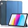 4UBonLife Custodia Per iPad 11ª Generazione A16 11 Pollici 2025, iPad 10ª Generazione10,9 Pollici 2022, Cover Protettiva Sottile e Leggera con Retro Rigido Traslucido Guscio Cover,Blu Scuro