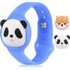 AXFEE Bracciale in Morbido Silicone per Bambini, per Apple Airtag, Blu | Protettiva GPS Anti-Perso, con 2 Pendenti, Localizzatore di Monitoraggio Regolabile, Cinturino per Adolescenti Anziani