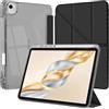 EspZanthic Custodia per Honor Pad X9a Tablet 11,5 Pollici 2025 con Pen Holder, 6-in-1 Angoli di Visione Multipli Chiaro Trasparente Retro Conchiglia Sottile Antiurto Tablet Cover, Nero
