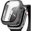 elago Cover Clear Shield Compatibile con Apple Watch 9/8/7 [41mm] | Protezione Completa, Accesso Completo allo Schermo, Ricarica Diretta, Scudo Trasparente (Grigio Opaco)