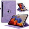 TEDTIKJT Cover per Samsung Galaxy Tab S9 Plus/S9 FE+ 12.4 Pollice SM-X810/X816B/SM-X610/X616B Custodia Pelle PU 360 Ruotabile Supporto Flip Protettiva Tablet Cover, Viola Albero