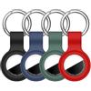 Generic per AirTag Custodia con portachiavi in silicone per Air Tag Supporto per AirTags Portachiavi per AirTags Catene per tag compatibili con Apple per AirTag GPS Trova oggetti Accessori, 4 confezioni