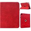 ONETHEFUL Custodia Rotante per Samsung Galaxy Tab A11 Plus 2025 /A9 Plus 2023 & A11+/A9+ 11 inch - Pelle PU Protettiva con Rotazione 360°, Supporto, Scomparti per Carte e Portapenne | Rosso