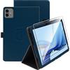 zZjoOoj Custodia Cover Per TECLAST ArtPad Pro 12.7 Pollici 2025 Tablet con 1 Pezzi Pellicola Vetro Temperat, Ultra Sottile,Custodia in Pelle PU Premium con Funzione Leggio Verticale,Marineblau