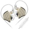 CCA KZ ZSN PRO - Cuffie per monitor da 5,1 cm, 1BA+1DD 5 driver IEM, con copertura in metallo, auricolari HiFi cablati, con cavo staccabile a 2 pin, per musicisti, DJ batteristi audiofili