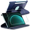 ebestStar - Cover per Samsung Galaxy Tab S9 FE X510N, 5G X516B, Custodia Protezione Rotazione 360, Pelle PU, Blu scuro + Vetro Temperato