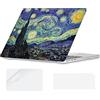 YOPAS Cover per MacBook Air 13 M5 M4 M3 M2 A3449 A3240 A3113 A2681 2026 2025 2024 2022, Plastica Custodia per Macbook Air 13,6 pollici & Tastiera Cover & Protezione Schermo,Cielo stellato