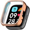 Generic Custodia protettiva per Redmi Watch 3 Active/Watch 3 Lite, in policarbonato rigido, per donne e ragazze, senza pellicola (oro rosa)