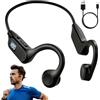 Sekmore Cuffie Conduzione Ossea Bluetooth 6.0, HiFi Stereo Auricolari Sport IPX5 | Auricolare conduzione ossea per corsa, ciclismo, escursionismo, fitness, ufficio e viaggi giornalieri, batteria 8 ore