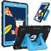 FINTIE Cover per iPad 9,7 Pollici 6a Gen 2018 & 5a Gen 2017 & iPad Air 2 | Antiurto Robusta Custodia Protettiva Cover con Supporto Integrato, Nero/Blu