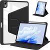 Generico DayQiQiPu Custodia per Huawei MatePad 11,5 S (2025) SLG-W50, SLG-W10 (11,5 Pollici) in Pelle PU Rotazione a 360° Cover Flip Ultrasottile con Supporto per Matita Auto Sveglia/Sonno,Nero