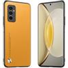 Longstong Custodia Adatta per Samsung Galaxy M23 5G (6.6), Cover in pelle metallica serie CODE - Giallo