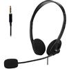 Generic Cuffie wireless - Cuffie USB leggere | Proteggono l'udito con cancellazione del rumore cuffie cablate per computer con microfono, regolazione rapida del volume e silenziamento, dispositivo compatibile