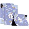Generico DayQiQiPu Cover per Xiaomi Redmi Pad 2 Pro (25099RP13G) 12,1 Pollici Ultrasottile Caso Motivi Animali Cartoon Serie in pelle PU con Supporto Flip Custodia Protettiva Auto Sveglia/Sonno, 02