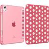 MoKo Cover per iPad (A16) 11a Generazione 11 Pollici, iPad 10a Gen 10,9 in | Custodia per iPad 11/10,9 2025/2022 con Portapenna, Cover Trifold Leggera con Retro PC Traslucido, Rosso Anguria Pois