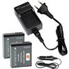 DSTE 2PCS DMW-BLH7 Batteria + Caricabatteria Compatible per Panasonic Lumix DMC-GM1 DMC-GM1D DMC-GM1K DMC-GF7K