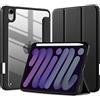 TXWLLIU Custodia per iPad Mini 7 (A17 Pro) 2024/Mini 6 2021 8,3 Pollici con Portapenne, Custodia Protettiva Ultra Sottile e Leggera, Sospensione/Riattivazione Automatica, Nero