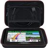 Elonbo Custodia da trasporto GPS per 5-5.5 pollici Garmin Drive 51/52/53, DriveSmart 55, Garmin zūmo XT, dezl OTR500, zumo 396 LMT-S GPS Navigation System, Tasca extra Mesh per caricabatterie, nero