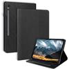 LSPCASA Custodia per Samsung Galaxy Tab S10 Lite 2025/S10 FE/S9 FE 10,9 pollici/S9 11Folio Flip Custodia Protettiva in Pelle PU con Supporto Slot per Carte Portafoglio Tablet Cover per Galaxy Tab S9 Nero