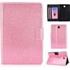 Generico DayQiQiPu Cover per Samsung Galaxy Tab A SM-T550/T555 (9,7 Pollici) Leggera Custodia Motivo Glitterato Custodie con Supporto Caso Ribaltabile Portafoglio e Auto Sleep/Wake, Rosa