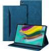 Auslbin Custodia per Samsung Galaxy Tab S5e 10.5 Pollice 2019 (SM-T720/T725) Pelle PU Cover Tablet Case con Supporto Funzione (Blu)