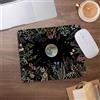 Generic Tappetino per mouse con motivo floreale botanico, luna piena e stelle e fiori di campo, estetico, per scrivania, casa, ufficio, dormitorio, computer, laptop, accessori da gioco, 21 x 18 cm