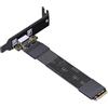 JMT ADT-K49SQ - Cavo esterno PCIe 5.0 x4 da NVMe a OcuLink SFF-8611/8612, adattatore PCIe 5.0 x4, 128 Gbps, con chip per scheda grafica (K49SQ-BK-01 5.0,25CM)