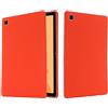 Nikaque Custodia per tablet Samsung Galaxy Tab A7 da 10,4 pollici 2020 (SM-T500/T505/T507), in silicone liquido, gomma morbida flessibile, sottile, protettiva, antiurto, colore rosso
