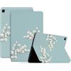 Generico DayQiQiPu Caso per Samsung Galaxy Tab A7 Lite 8,7 Pollici 2021 SM-T220/ T225/ T227 Custodia per Tablet Ultrasottile con Motivo di Serie di Fiori in Pelle PU Flip Custodia protettiva-04