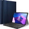 KARYLAX - Custodia protettiva sottile (blu) + tastiera Bluetooth per Lenovo Tab P11 / Lenovo Tab P11 Plus 11 2021 (TB-J606F / J606L / J607)