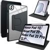 Lemxiee Cover per HONOR Pad 20 & Pad 20 Pro & Pad 10 12.1 Case per supporto rotante & Slot per penna Custodia in pelle PU + Acrilico trasparente