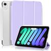 4UBonLife Custodia Per iPad Mini 7ª Generazione 2024 (A17 Pro) Mini 6ª Generazione 2021 8,3 Pollici, Cover Protettiva Rigida Sottile, Cover Posteriore Opaca Traslucida per iPad mini 6 7, Viola Chiaro