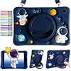 A-BEAUTY Custodia Compatibile con Samsung Galaxy Tab A8 10,5 Pollici (SM-X200/X205/X207), Cover Antiurto Astronauta con Supporto Impugnatura Girevole a 360°, Tracolla