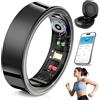 ICOVERI Anello Intelligente 2026 per Uomo e Donna - Smart Ring con Monitoraggio del Sonno, Cardiofrequenzimetro e SpO2 - Tracker di Attività Fisica e Salute IP68, Compatibile con iOS e Android (M