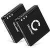 CELLONIC 2x Batteria compatibile con Panasonic HM-TA1, SDR-S10, CGA-S008 | 1050mAh, 3.7V, Ioni di Litio per Panasonic Lumix DMC-FS20, DMC-FS3, SDR-S15, SDR-S20, CGA-S008A, CGA-S008A/1B, DMW-BCE10