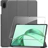 Heioloo Custodia per Honor Pad X8a/X8b 11.0 Cover in Pelle Case, + [1 Pezzi] Vetro Temperato Pellicola Protettiva, Auto Svegliati/Sonno, Supporto Funzione, Anti-Scratch, Grigio