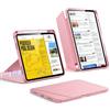 ESR Cover per iPad Air 11 M4/M3/M2, iPad Air 5/4 Gen, Serie Flip, Rosa | Custodia con Supporto Stabile Verticale, Angolazioni Multiple, Ultra Stabile con Supporto per Pencil