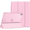 FINTIE Cover Custodia per iPad (A16) 11ª/10ª Gen 11/10.9, Rosa | Cover Tri-Fold Sottile e Leggera con Retro Semi-Trasparente, Supporto Stabile, Funzione Auto Sveglia/Sonno, Anti-Impronta