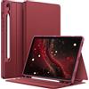 FINTIE Cover per Samsung Galaxy Tab S10 Lite/S10 FE/S9 FE 10.9 & S9 11 | con S Pen Portapenne, Multi-angolo Custodia Protettiva Sottile Cover con Retro in TPU Morbido, (Burgundy)
