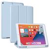 Generic Custodia compatibile con iPad da 10,2 pollici 2021/2020/2019 custodia con portapenne, custodia protettiva con retro in morbido TPU, funzione di accensione/spegnimento automatico, blu bambino