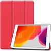 Kepuch Custer PU-Pelle Case Custodia Cover per iPad 10.2 9th 8th 7th 2021 2020 2019/iPad Air 3 2019/iPad PRO 10.5 - Rosso