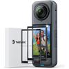 YeaVoic Pellicola Protettiva per Insta 360 X4 e X5 Accessori, Vetro Temperato Insta 360 X4 e X5 Durezza 9H Resistente ai Graffi Ultra Trasparente