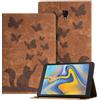 Auslbin Ausblin Goffrato Cover Samsung Galaxy Tab A 10.5 2018, Custodia per Tablet in Pelle PU Retrò a Tema Farfalla e Gatto per Samsung Galaxy Tab A 10.5 (2018) / T590, Marrone