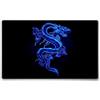 Silent Monsters Tappetino Mouse 24 x 20 cm piccolo, Drago blu, con Bordo Cucito, Durevoli, antiscivolo e silenzioso, gioco, ufficio, casa, lavabile, arrotolabile, Tappetini per il Gaming Mousepad