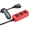 Alvin's Cables Cavo splitter D-tap P-Tap HUB Cavo splitter Dtap maschio a 3 porte D tap femmina con filettature per telecamere CAM ARRI RED Z Batteria TILTA Steadicam IDX V-Mount
