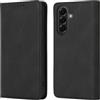 Vaitasy Business Custodia per Samsung Galaxy A26 - Nero | Forte Funzione Magnetica Cover con Slot per Carte Elegante Monocolore Design per Ufficio e Viaggio