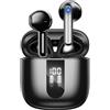JBES Cuffie Bluetooth, Auricolari Bluetooth 5.4 In Ear Stereo con 4 Microfono ENC, 60 Ore Cuffiette Wireless Cancellazione Rumore, IP5 Auricolare per iPhone e Androide, Earbuds (Nero)