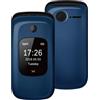 Majestic TLF SILENO 50R FLIP - Senior phone con doppio display TFT a colori, fotocamera, flip attivo per risposta e fine chiamata, bluetooth, torcia led e tasto sos, Blu