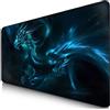 SIDORENKO Tappetino Mouse XXL - 900 x 400 x 2mm - Mouse Pad Gaming - Bordi cuciti I Base in Gomma Antiscivolo I Blu